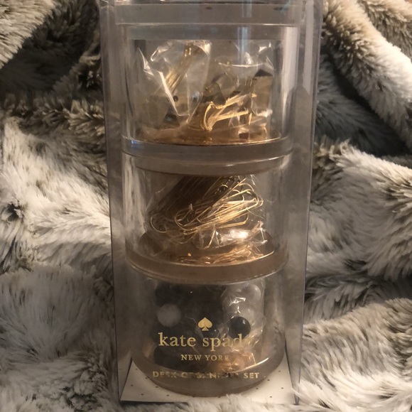 Kate Spade ♠️ Strike Gold Stackable Desk Organizer